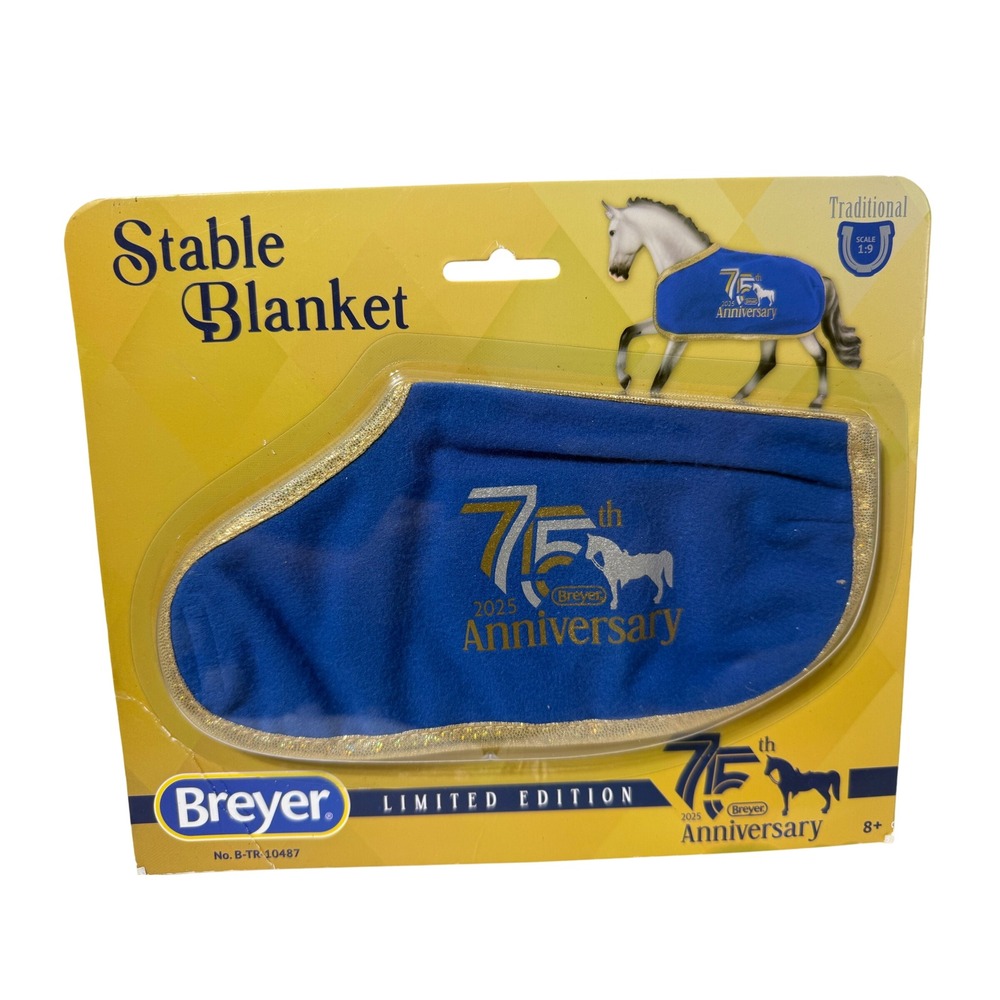 Breyer 75th Anniversary Limited Edition Stable Blanket Blue Gold B-TR-10487 1:9